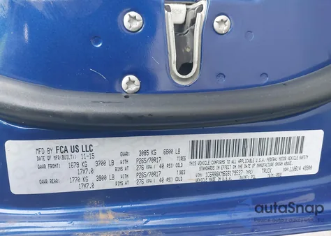 2016 Ram 1500 Tradesman z USA, uszkodzony, nr VIN 1C6RR6KM6GS179537